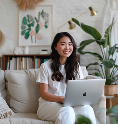 Woman with a laptop